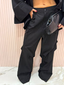 Pantalone cargo nero