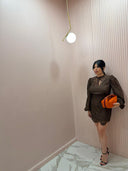 Dress Amour lace marrone