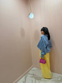 Pantalone denim giallo