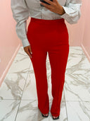 Pantalone zampa rosso