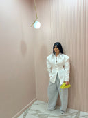 Camicia avvitata con spallina bianca