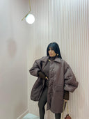 Piumino oversize Coffee