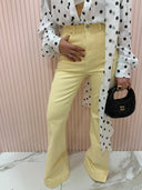 Jeans a zampa anni 2000’ giallo