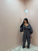 Coordinato tuta grigio