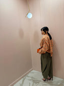 Camicia BIG spallina quadri arancio