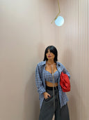 Camicia quadri bluette