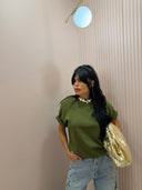 T-shirt spallina verde