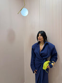 Dress a portafoglio blu