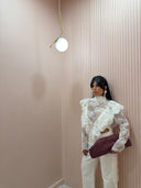 Camicia pizzo e organza bianca