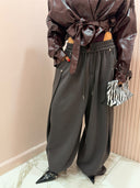 Pantalone tuta baggy grigio