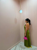 Dress satin green