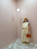 Coordinato in lino crema