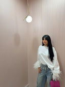 Maglia plume bianca