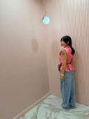 Gilet con alamari romantico rosa