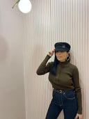 Maglia costine choco