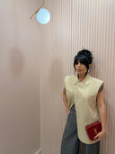 Blazer smanicato mood Zar* gessata beige