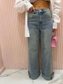 Jeans con piegone