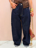 Jeans lavaggio scuro tasca cuore