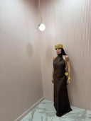 Dress satin cacao