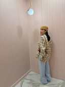 Camicia a quadri beige