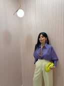 Camicia Victor spallina viola