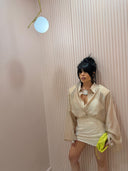 Camicia velata con spallina nude