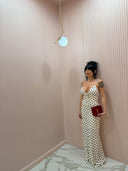Dress satin pois