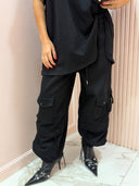 Pantalone tuta cargo black