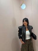 Giacca alamari black and gold
