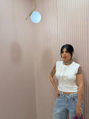 Maglia Britney stringhe bianca