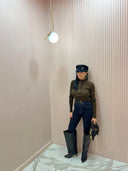 Maglia costine choco