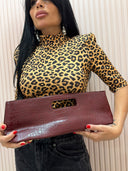 Borsa nera lunga bordeaux