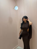 Dress arcade marrone