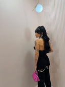 Jeans black skinny dettaglio Swarovski