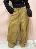 Pantalone parachute camel