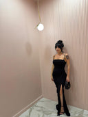 Dress con spacco black