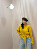 Pull Neve Giallo con Cinta