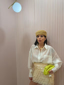 Camicia misto lino bianca