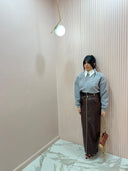 Felpa con spallina imbottita grigia