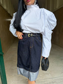 Gonna longuette in denim