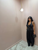 Gilet satin nero
