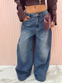 Jeans double bordeaux