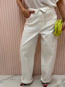 Jeans balloon con risvolto