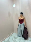 Corpetto Steccato Bordeaux