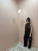 Gilet Corea in pizzo nero