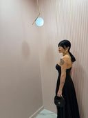 Dress Rachel satin black