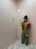 Pantalone jogger palazzo verde
