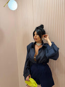 Camicia spallina blu notte