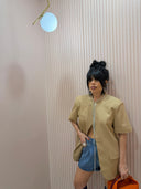 Blazer mood Zar* mezza manica beige