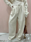 Pantalone riprese panna